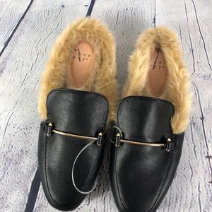 A New Day NWOB Faux Fur Mules 8.5